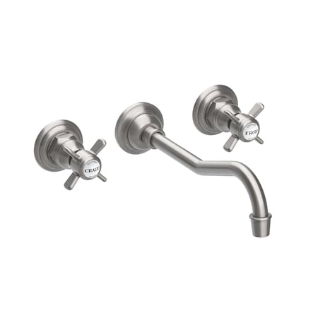 Newport Brass Wall Mount Lavatory Faucet in Stainless Steel (Pvd) 3-947-20